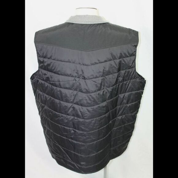 Woolrich Black Quilted 2X Mens Vest EUC - Picture 2 of 9
